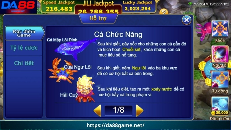 Cách chơi Jackpot Fishing DA88 chi tiết cho tân thủ