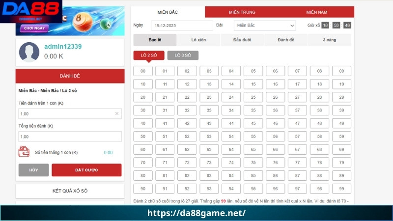 Hướng dẫn cách tham gia lô đề DA88 cho tân thủ