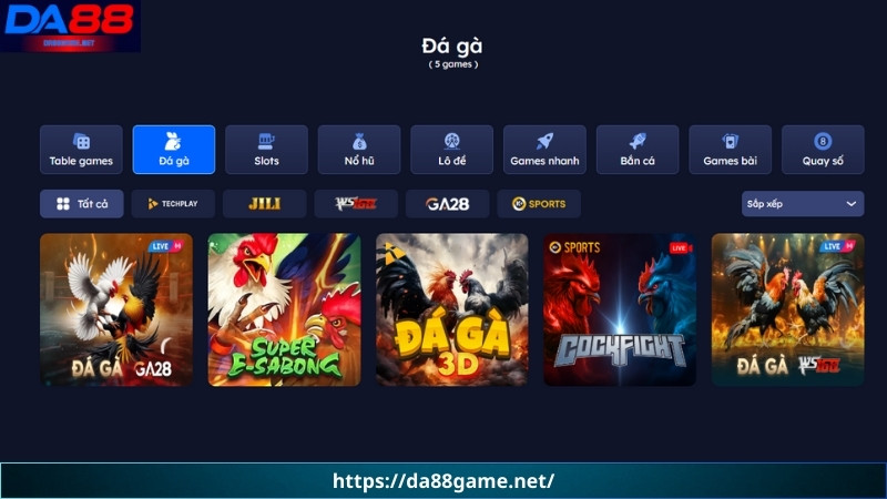 Điểm mạnh vượt trội của sảnh đá gà DA88