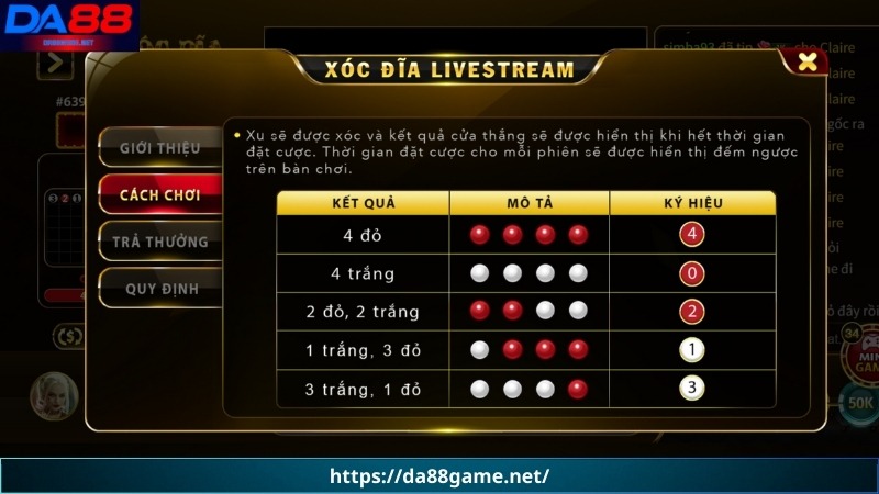 Quy tắc cơ bản trong game Xóc đĩa live DA88